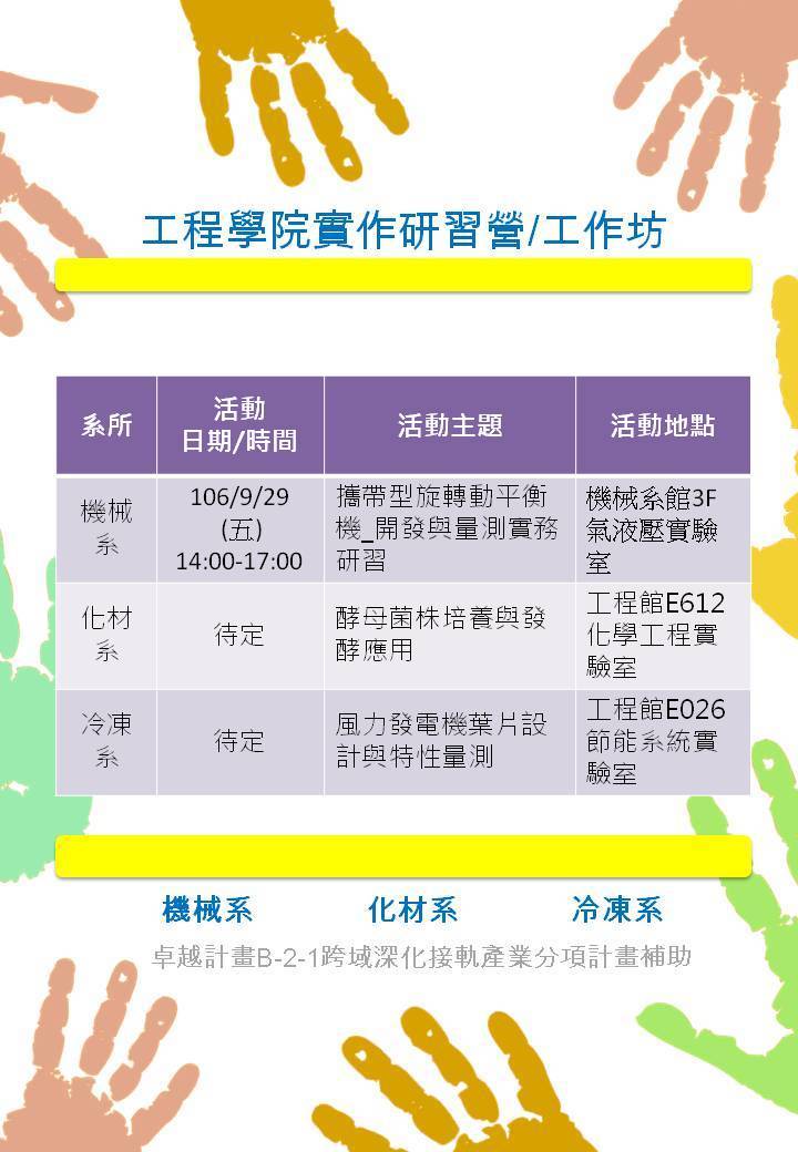 跨域深化接軌產業分項計畫-研習工作坊