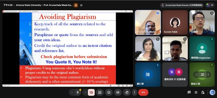 2026.07.31工程學院Arizona State University – Prof. Arunachala Mada Kannan論文撰寫線上專題講座圖片